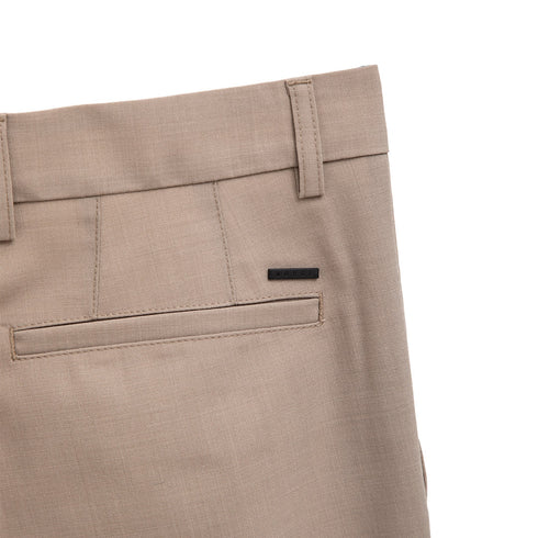 Norse projects Benn Relaxed Light Wool Pleated Short Light Khaki N35-06120920 Degli Uberti